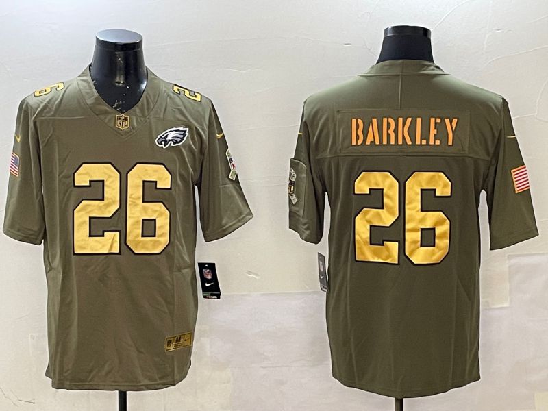 Men Philadelphia Eagles #26 Barkley Green gold 2025 Nike Vapor Limited NFL Jersey style 1->philadelphia eagles->NFL Jersey